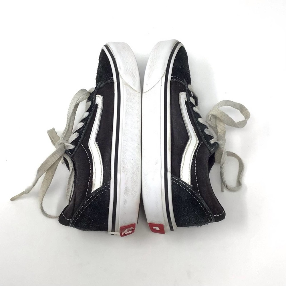 Vans | Old Skool Black White Low Top Sneakers Shoes 13Y - Picture 6 of 9